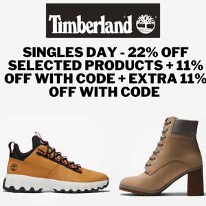 Singles Day - 22% Off Selected Products + 11% Off With Code + Extra 11% off With Code + Free Delivery Over £70 - @ Timberland