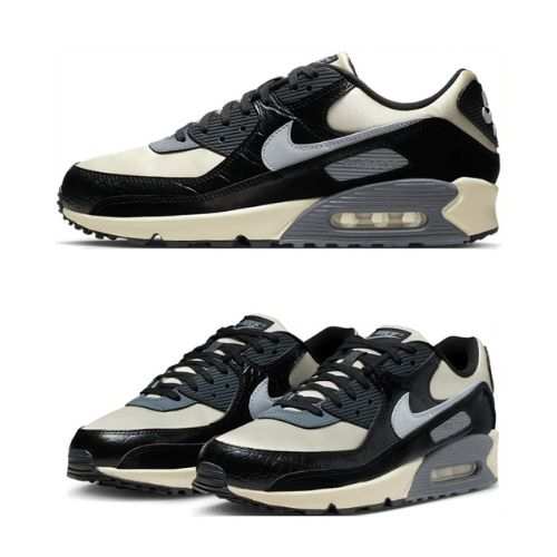 Nike Air Max 90 QS Sneaker, Sizes 3.5-8 in Sail, Light Smoke Grey, Black & Coconut Milk