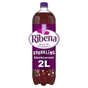 2L Ribena Sparkling Juice Drink, Blackcurrant flavour, Real Fruit £1 or 90p S&S @ Amazon *Delivery January