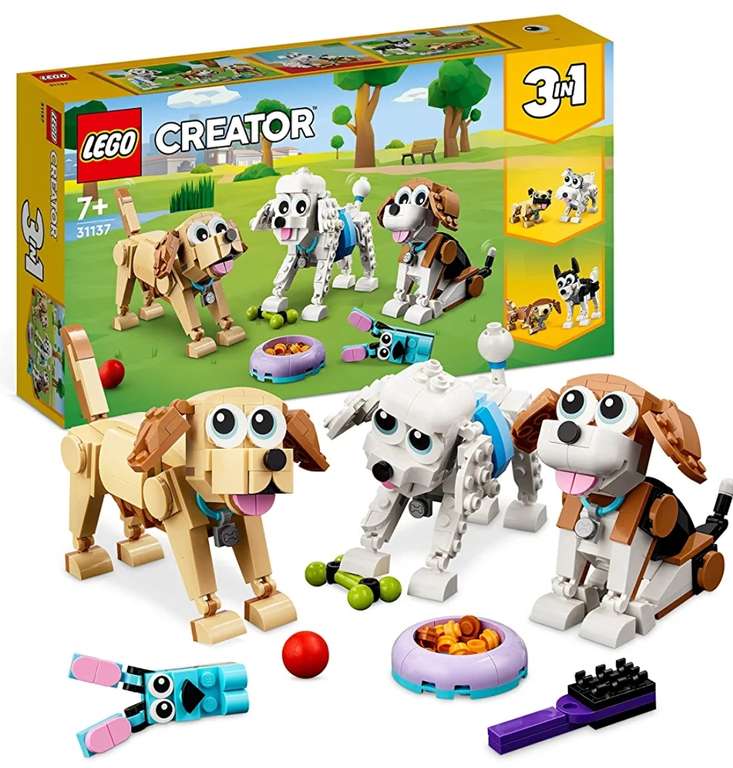 LEGO DOTS Hedwig 41809 Pencil Holder Harry Potter & Cute Banana Crafts Set £12 each / Creator 3in1 31137 Adorable Dogs £18.74 @ Argos
