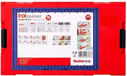 Fischer 536162 DUOPOWER Wallplug with Screws, Red/Grey/Metal £20.98 @ Amazon