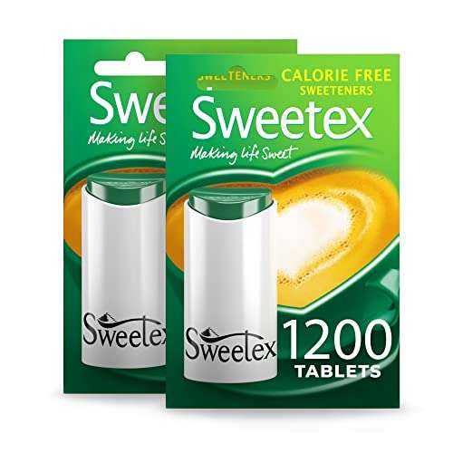 Sweetex Calorie Free Sweeteners 1200 per Pack - Pack of 2 (Total 2400 Tablet) @ Garrison Stores / FBA