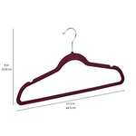 Amazon Basics Velvet Non-Slip Suit Clothes Hangers, Burgundy/Silver – Pack of 30 - £6.60 - discount applied at checkout @ Amazon