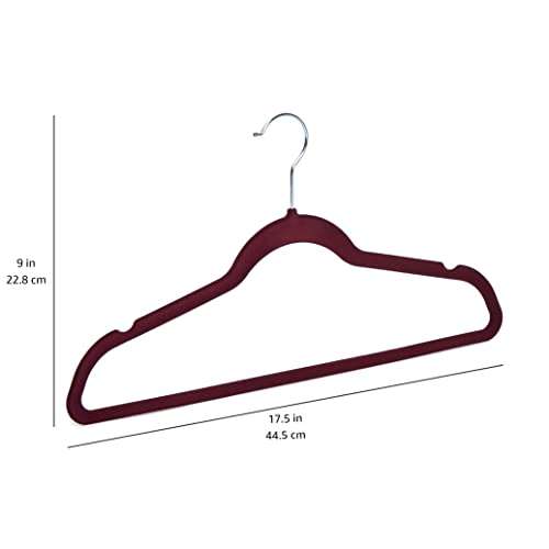 Amazon Basics Velvet Non-Slip Suit Clothes Hangers, Burgundy/Silver – Pack of 30 - £6.60 - discount applied at checkout @ Amazon