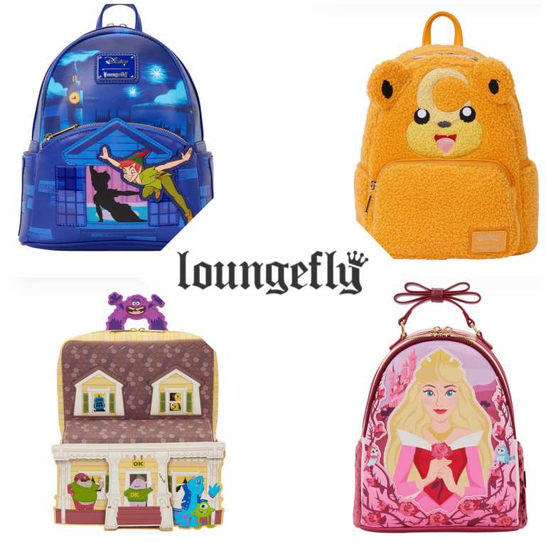 Now Up to 60 % Off Loungefly Members Sale + Extra 15% Off Automatically Applied At Checkout (eg Pokemon Backpack £28.90)