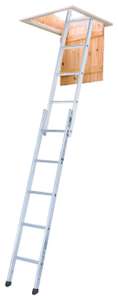 Werner Spacemaker 2 Section Aluminium Loft Ladder - Free C&C