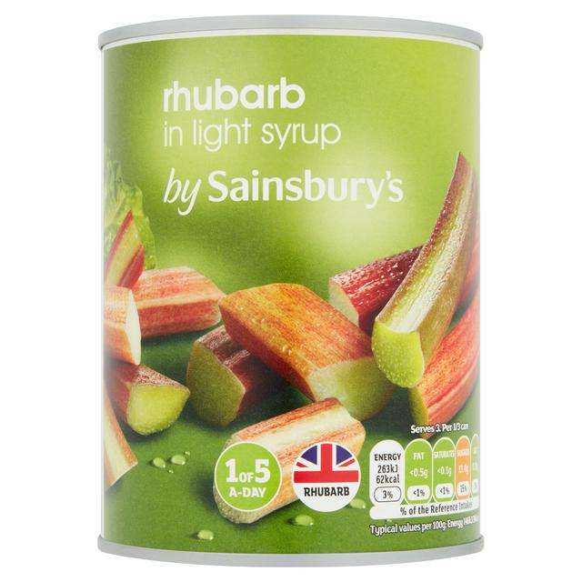 Sainsbury's Rhubarb in Light Syrup 540g 40p @ Sainsburys
