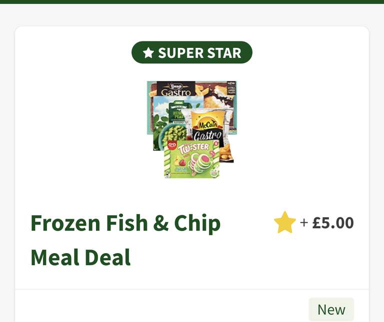 Fish and chip meal deal £13.70 and get £5 back in rewards cashpot @ Asda