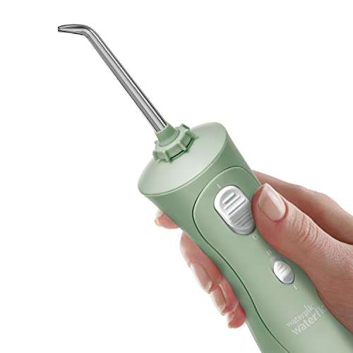 Waterpik Cordless Plus Water Flosser with 2 Pressure Settings, Dental Plaque Removal Tool Rechargeable Battery, Mint Green (WP-468UK)