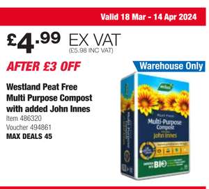 Westland Peat-Free Multi Purpose Compost 80L - Warehouse Only