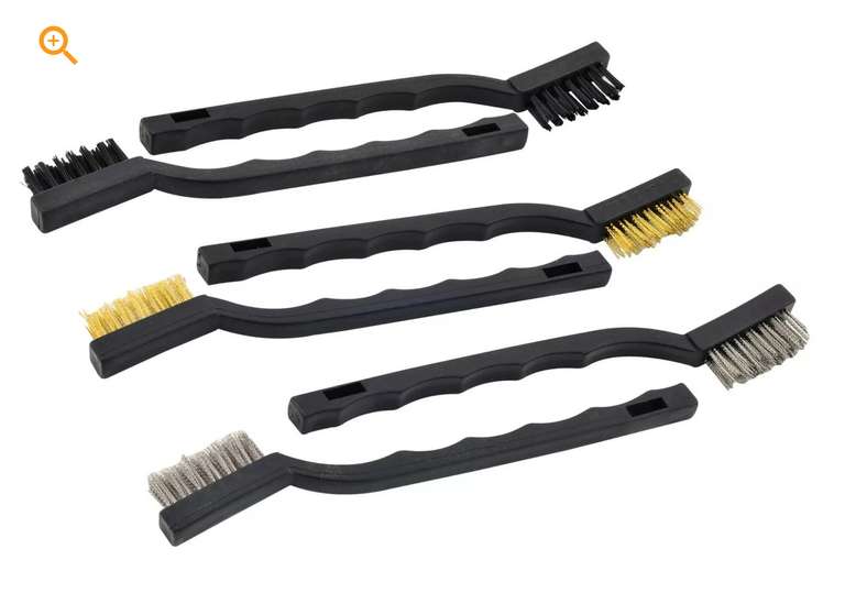 Rolson 6pc Mini Wire Brush Set £3 (2.85 with Motoring Club Premium) Click & Collect @ Halfords