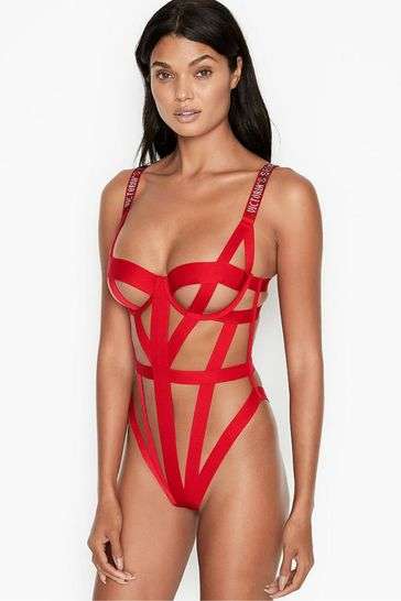 Very Sexy Strappy Unlined Bodysuit
