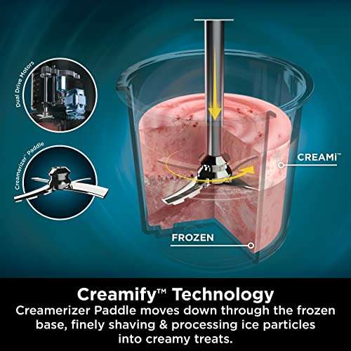 Ninja CREAMi Ice Cream Maker & Frozen Dessert Maker with 3 Tubs NC300UK (Discount at Checkout)