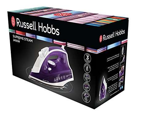 Russell Hobbs Supreme Steam Traditional Iron 23060, 2400 W, Purple/White - £24.69 @ Amazon