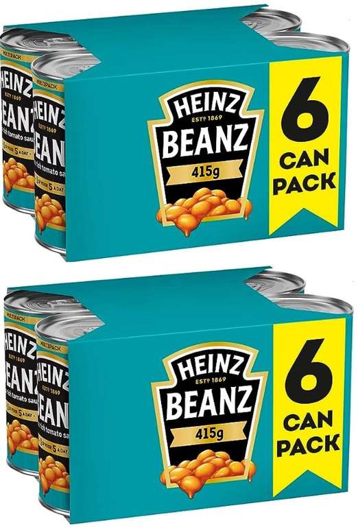 Heinz Baked Beanz - 6 Pack 415 g - 2 for £8 / Buy 4 and save 5% - 12 for £6.94 or 24 for £13.37 via Subscribe & Save + Voucher + promotion