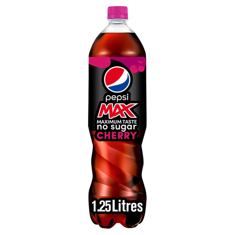 Pepsi Max / Cherry Pepsi Max / Diet Pepsi No Sugar Cola Bottle 1.25L
