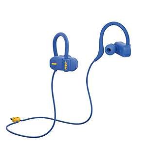 Jam Live Fast Workout Earphones - 10 Metre Bluetooth Range - IP67 Sweat Resistant Earbuds - Blue