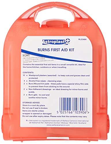 Astroplast 1044229 Wallace Cameron Micro Burns First Aid Kit, Orange - £3.43 @ Amazon