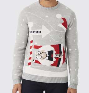 To The Pub Knitted Christmas Jumper