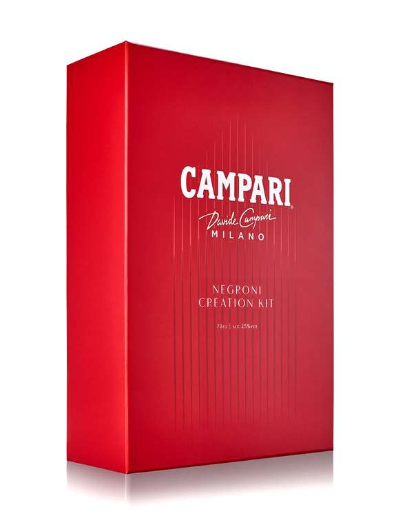 Campari Negroni Kit: Includes Campari 70cl, 2 Negroni Glasses, Barspoon & Recipe Book