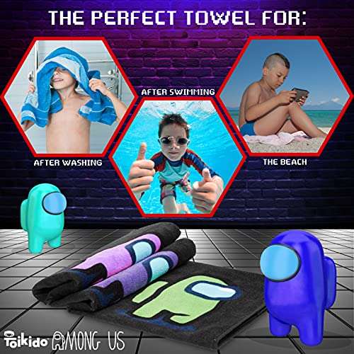 Among Us Bath Towel Kids Quick Dry 100% Cotton £6.89 with voucher + free prime delivery, sold by Get Trend @ Amazon