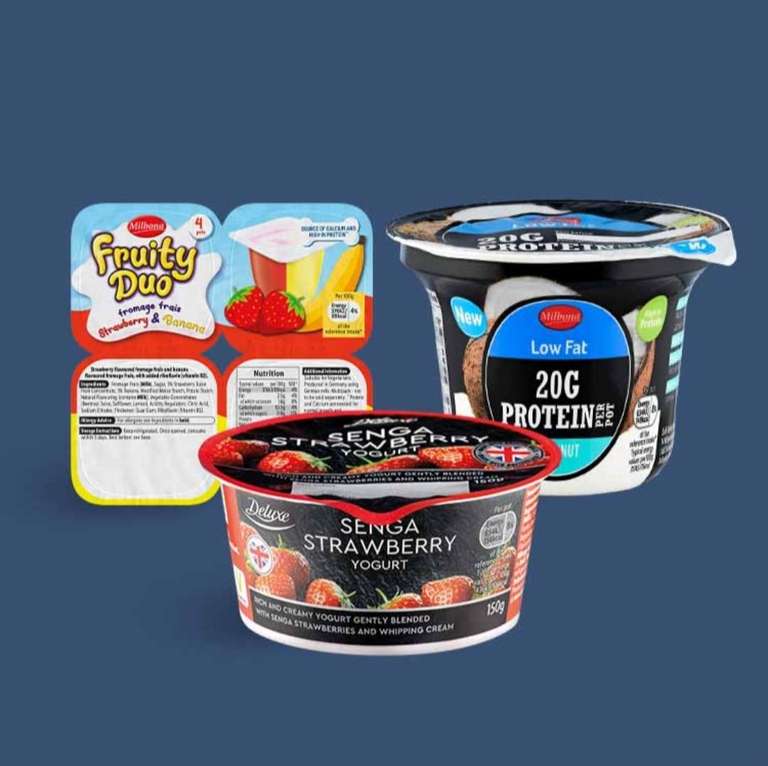 Milbona & Deluxe Flavored Yogurt Via Lidl Plus App - Account Specific