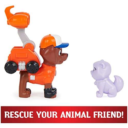 Paw Patrol Big Truck Pups Zuma Action Figure with Clip-on Rescue Drone,