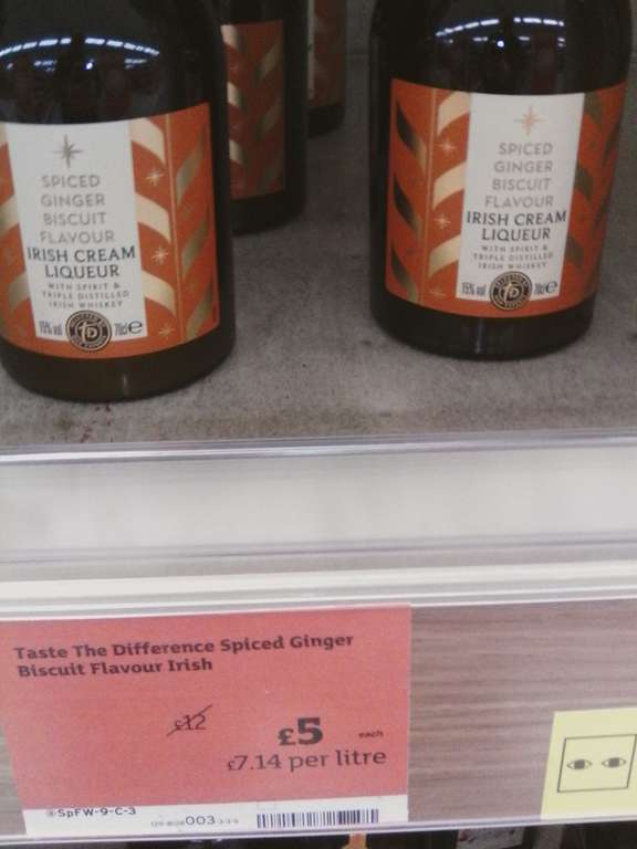 Sainsbury's Spiced Ginger Biscuit Flavour Irish Cream Liqueur, Taste the Difference 15% 70cl £5 Instore @ Sainsburys (Derby)