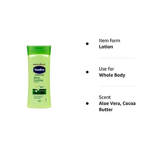 Vaseline Intensive Care Aloe Soothe Body Lotion heals and refreshes skin for dry skin 400ml - £2.95 / £2.80 S&S @ Amazon