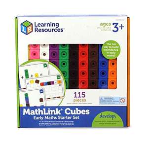 Learning Resources (UK Direct Account) LSP4286-UK MathLink Activity Set, Set of 100 Cubes, Ages 3+ Learning Resources, Multicoloured
