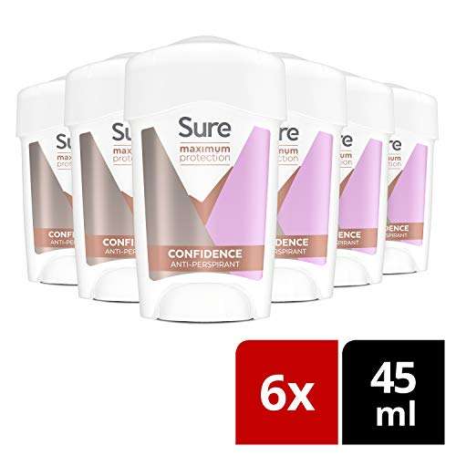 Sure Women Maximum Protection Confidence Anti-perspirant Cream Stick pack of 6