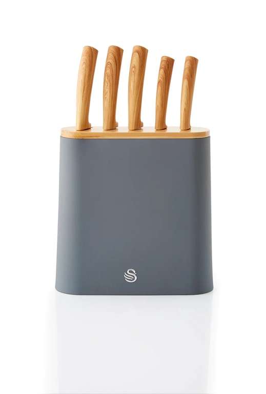 Swan Nordic 5 Piece Knife Block - £22.50 with code - Delivered @ Swan