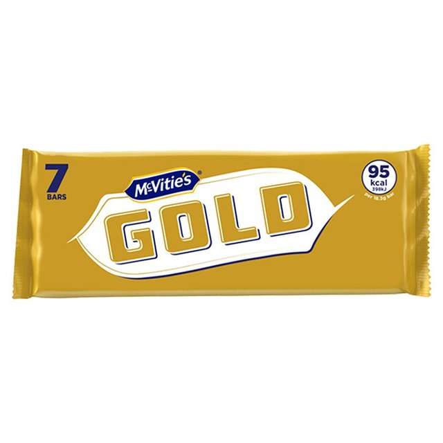 McVitie's Gold Caramel Flavour Biscuit Bars Multipack 7 x 128.4g