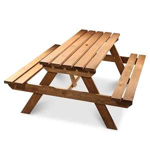 GoodHome Agad Wooden Non-foldable Picnic bench - £65.25 (B&Q Club Members) / £60.25 (New Members) + Free Click & Collect @ B&Q