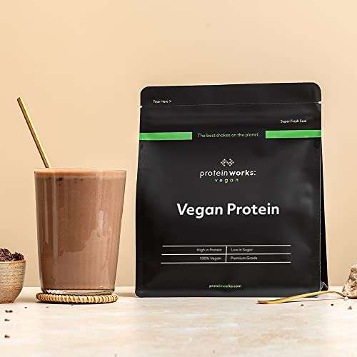 Protein Works - Vegan Protein Powder | Plant Based Protein Shake | Vegan Blend | Gluten Free | 33 Servings | Cookies 'n' Cream | 1kg