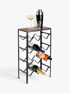 John Lewis Zig Zag 12 Bottle Wine Rack Table - Free Click & Collect