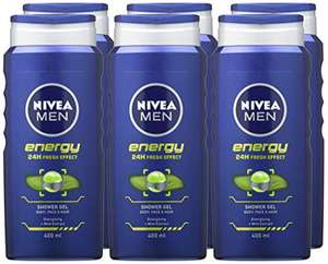 NIVEA MEN Shower Gel Energy (6 x 400ml) £8.94 @ Amazon