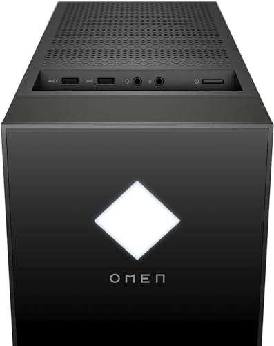HP Omen 25L Gaming Desktop PC NVIDIA GeForce RTX 3060 Ti GPU | AMD Ryzen 5-5600G Processor | 16GB HyperX DDR4 RAM | 256GB SSD, 1TB HDD