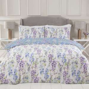 Julian Charles Sienna Blue Floral 180 Thread Count Reversible Duvet Set from £12.60 delivered using code