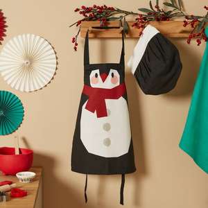 Kid's Scandi Penguin Apron and Chef Hat Set Now £4.20 with Free Click and Collect From Dunelm