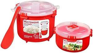 Sistema Microwave Rice Cooker (2.6L) & Round Microwave Food Container (915ml) Set - £6.36 @ Amazon