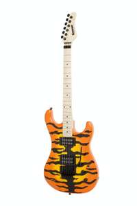Kramer Pacer Vintage Electric Guitar In Orange Burst Tiger Graphic - £499 @ Andertons
