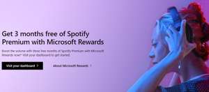 Free 3 month Spotify subscription with Microsoft Rewards