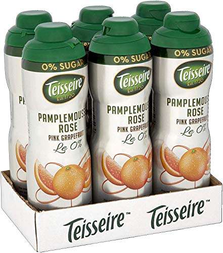 Teisseire Sugar Syrup Low Calorie Sugar Free Cordial Natural Ingredients, Pink Grapefruit, 3600 millilitre Pack of 6 x 600 ml £7.75 @ Amazon
