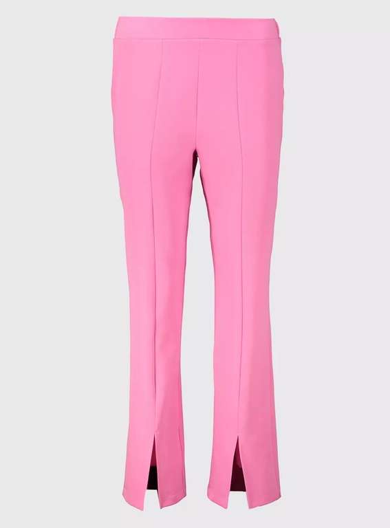 Pink Split Hem Straight Leg Trouser now just £10 with Free Click and collects From Tu Clothing