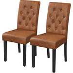 Yaheetech Set of 2 Modern Dining Chairs Kitchen Chairs Faux Leather with Solid Wood Legs with voucher,Sold & Dispatched by Yaheetech UK