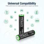 HiQuick 16 x AAA Batteries, Rechargeable 1100mAh Ni-MH Battery High Capacity Performance - Sold by HiQuick