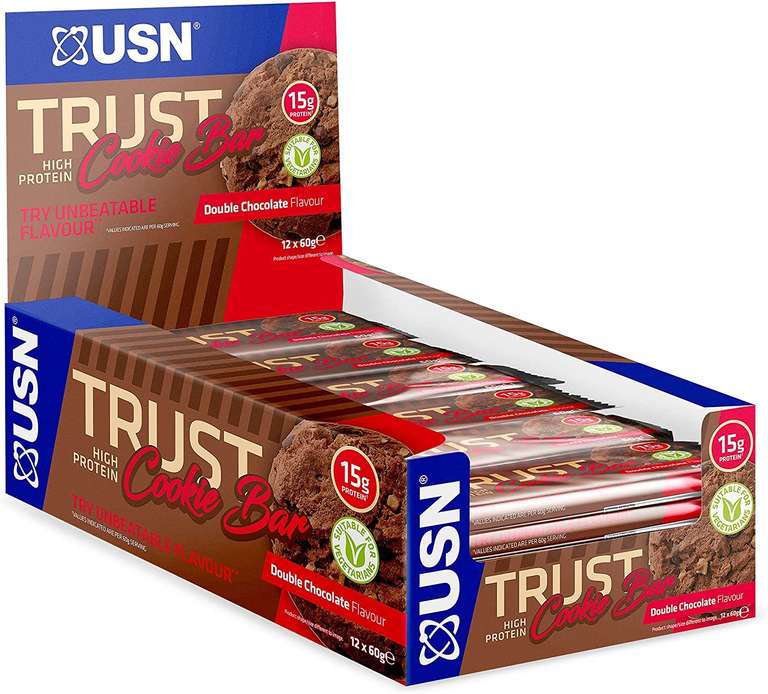 USN Trust 12x Protein Bars (£10.80/ £9 possible with S&S and 1st subscription voucher)