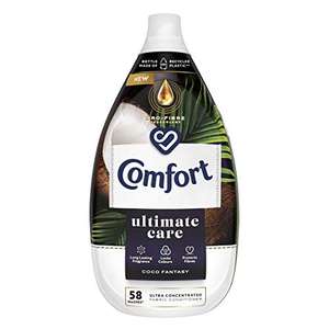 Comfort Ultimate Care Coco Fantasy Ultra-Concentrated Fabric Conditioner 58 Wash 870 ml x 4 bottles with voucher. With max S&S £6