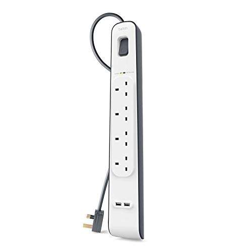 Belkin 4-way Extension Lead with 2 USB Ports - £16.99 @ Amazon